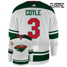 Minnesota Wild CHARLIE COYLE 3 Adidas Wit Authentic Shirt - Kinderen